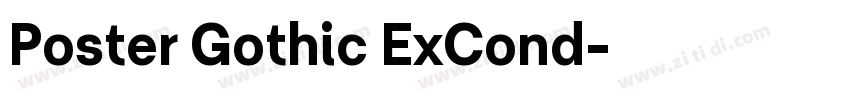 Poster Gothic ExCond字体转换